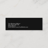 Slim Legible Modern Black White-minimalist Mini Visitekaartje (Achterkant)
