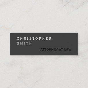 Slim Modern Grey Attorney at Law Carte de visite