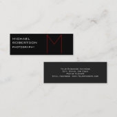 Slim Monogram Plain Fotografiet Visitekaartje (Voorkant / Achterkant)