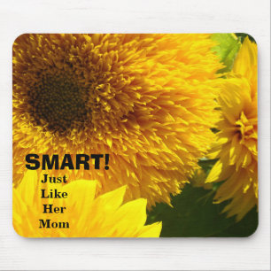SLIM! Net als haar Moeder muismatje Zonnebloemen Muismat