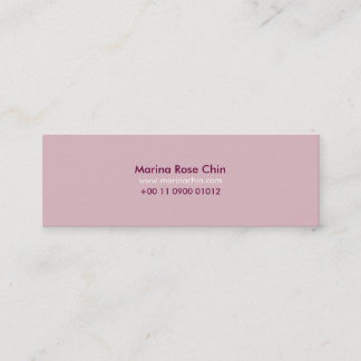 Slim Pink Business Card Mini Visitekaartje