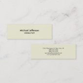 Slim Plain Beige Professional Visitekaartje (Voorkant / Achterkant)