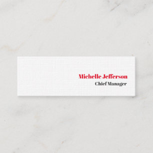 Slim Professional modern Linen Elegant Simple Mini Visitekaartje
