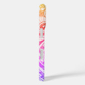 Slim Rainbow Doodle iPhone 16 Coque (Verso / Droite)