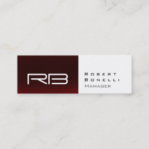 Slim Red White Monogram Manager Visitekaartje