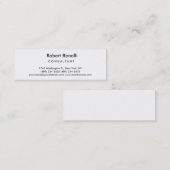 Slim Skinny Plain Moderne Consultant Carte de visi (Devant / Derrière)