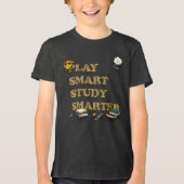 Slim spelen, slimmer studeren Tri-Blend shirt (Voorkant)