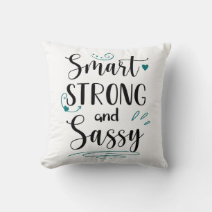 Slim, sterk en brutaal, grappig en elegant feminis kussen