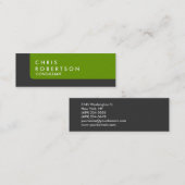 Slim Stijlvol Grijs Groen Gestreept Visitekaartje (Voorkant / Achterkant)