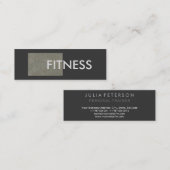 Slim Stone Gray Fitness Trainer Mini Visitekaartje (Voorkant / Achterkant)