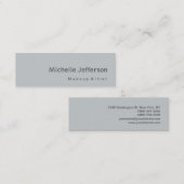 Slim taille maigre Gris maquillage Artiste Carte d (Devant / Derrière)