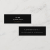 Slim tendance noir gris Carte de visite attrayant (Devant / Derrière)