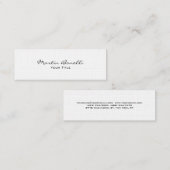 Slim Unique Moderne Linge Carte de visite tendance (Devant / Derrière)