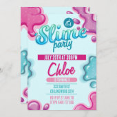 Slime Birthday Invitation (Devant / Derrière)