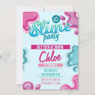 Slime Birthday Invitation