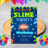 Slime Birthday Party Invitation