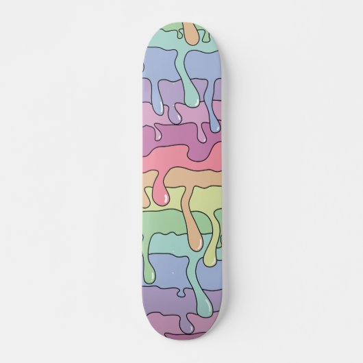 Slime driping-regenboog skateboard (Voorkant)