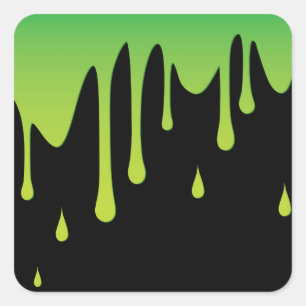 Slime druppelen vierkante sticker