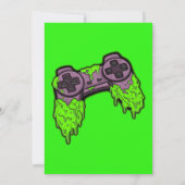 Slime et Jeux Garçon 11e anniversaire Invitations (Dos)