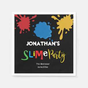 Slime Fun children Birthday party gepersonaliseerd Servet