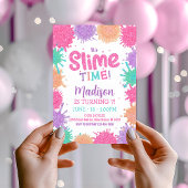 Slime Invitation, Slime Party Invitation Kaart