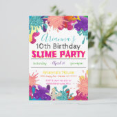Slime Party Anniversaire Invitation (Debout devant)