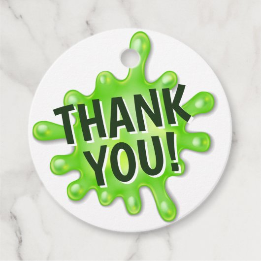 Slime Party Birthday Bedankjes Labels (Voorkant)