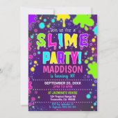 Slime Party Invitation Slime Birthday Invitation (Devant)