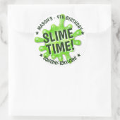 Slime Party Ronde Sticker (Tas)