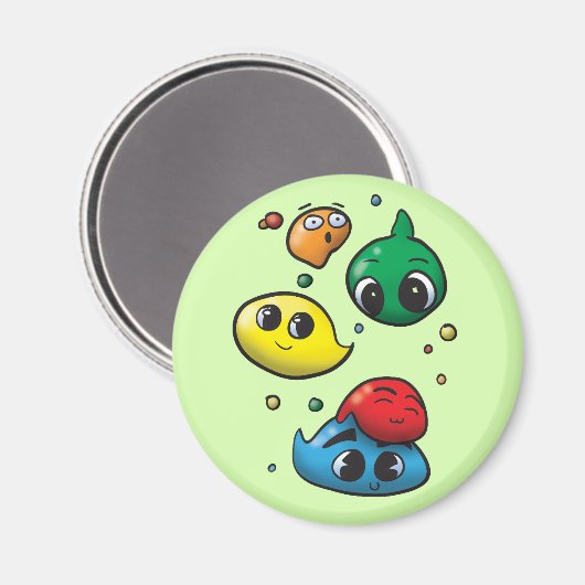 Slime Pop ! Aimant de pile mince (Recto/Verso)