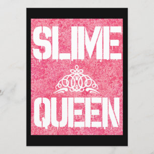 Slime Queen Invitation, Slime Birthday Party Kaart