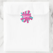 Slime Sticker rose et turquoise soirée slime (Sac)