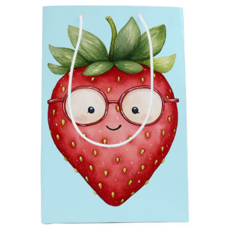 Slimme Aardbei Sticker Medium Cadeauzakje