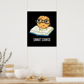 Slimme Cookie Grappige Chocolade Chip Punt Donkere Poster (Keuken)