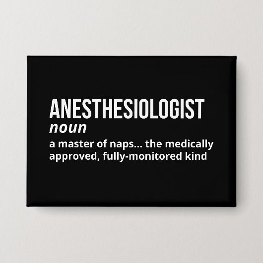 Slimme definitie van anesthesioloog button (Voorkant)