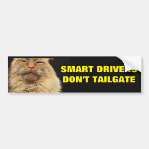 Slimme drivers maken geen 'Tailgate'. Gemiddelde k Bumpersticker