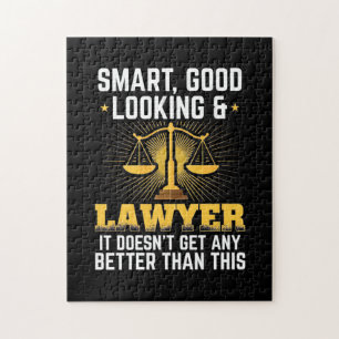 Slimme en goede advocaat legpuzzel