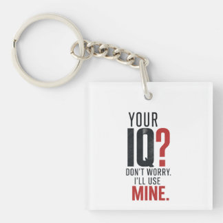 Slimme IQ Sarcastische Typografie Sleutelhanger