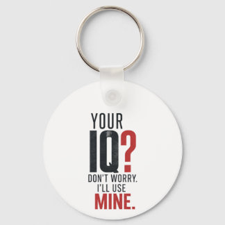 Slimme IQ Sarcastische Typografie Sleutelhanger