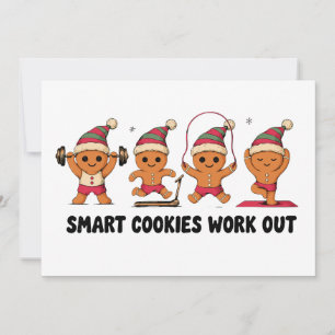 Slimme Koekjes Trainen Kerst Gingerbread Gym Kaart
