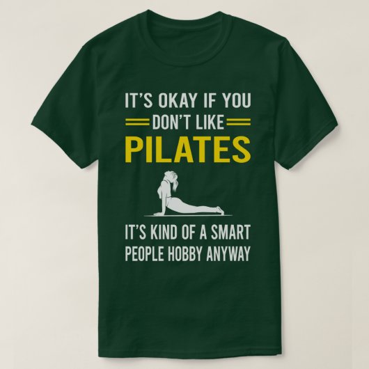 Slimme mensen Hobby Pilates T-shirt (Design voorkant)