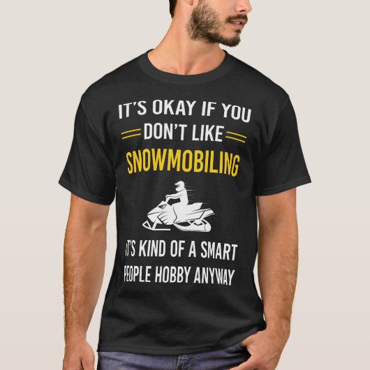 Slimme mensen Sneeuwscooter T-shirt (Voorkant)