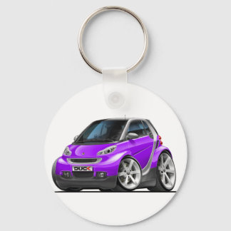 Slimme Paarse auto Sleutelhanger