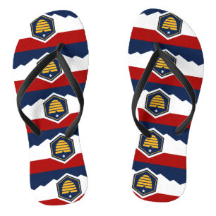 Slimme riemen voor volwassenen met de vlag van Uta Teenslippers