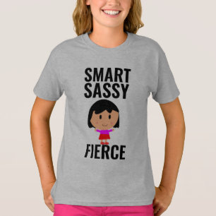 SLIMME SASSY FIERCE GIRL POWER LADIES WOMENS T-SHIRT