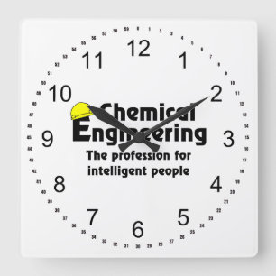 Slimme scheikundig ingenieur vierkante klok
