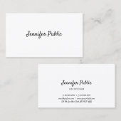 Slimme Sjabloon handmatige handmatige script boven Visitekaartje (Voorkant / Achterkant)