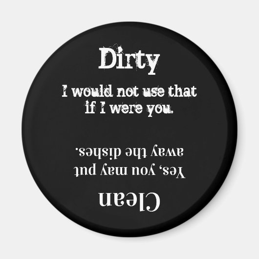 Slimme Vaatwasser Magnet schoon of vies Magneet (Voorkant)