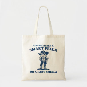Slimme vent of Scheet Smella Retro Kikker Meme Gra Tote Bag