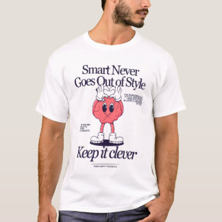 "Slimme Vibes Alleen – Retro Slim Grafisch T-shirt